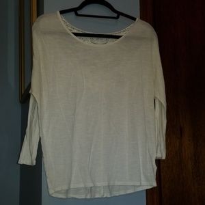American eagle White Crochet Top